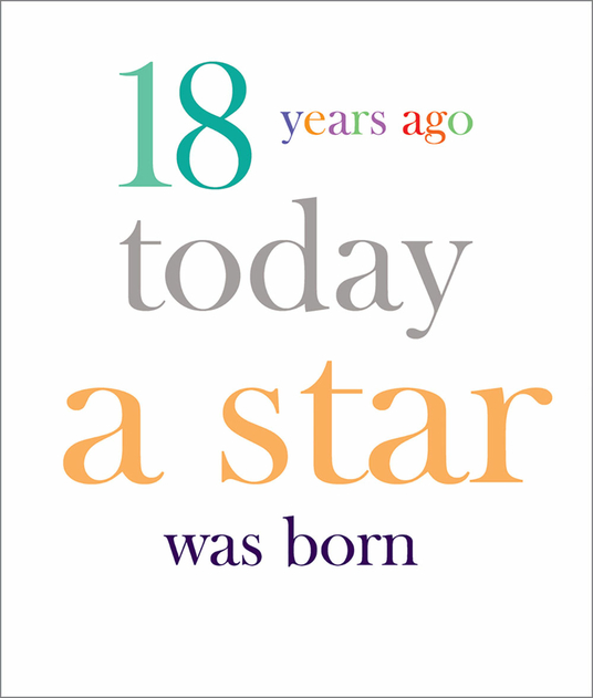 Image of Portfolio Foiled Text Range 18th Blank Birthday Card