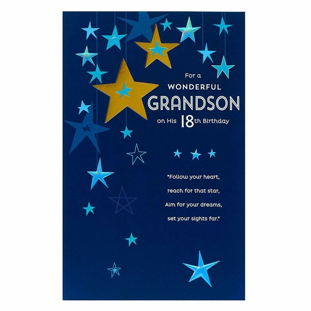 Image of Gibson 18th Birthday Grandson Card