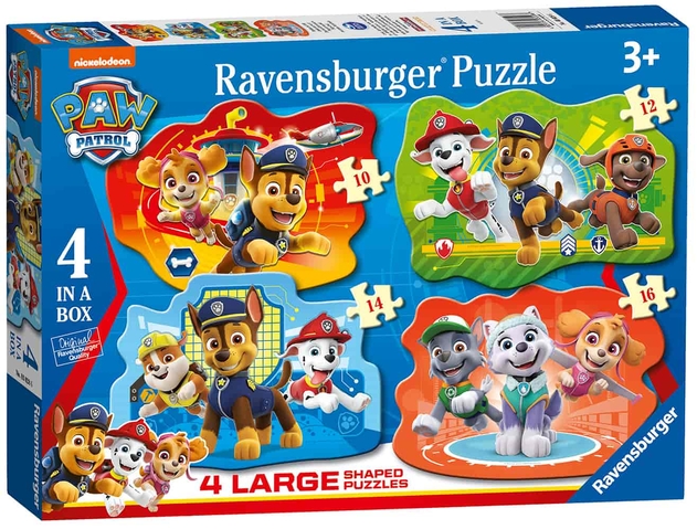 Image of Ravensburger Paw Patrol 4 Shaped Children's Jigsaw Puzzles