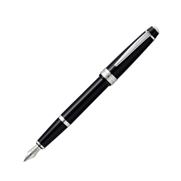 Cross Bailey Light Glossy Black Fountain Pen with Medium Nib
