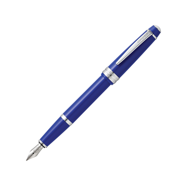 Cross Bailey Light Glossy Blue Fountain Pen with Medium Nib