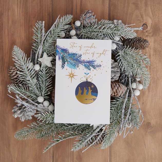 Image of WHSmith Star of Wonder Gold Foil Christmas Card