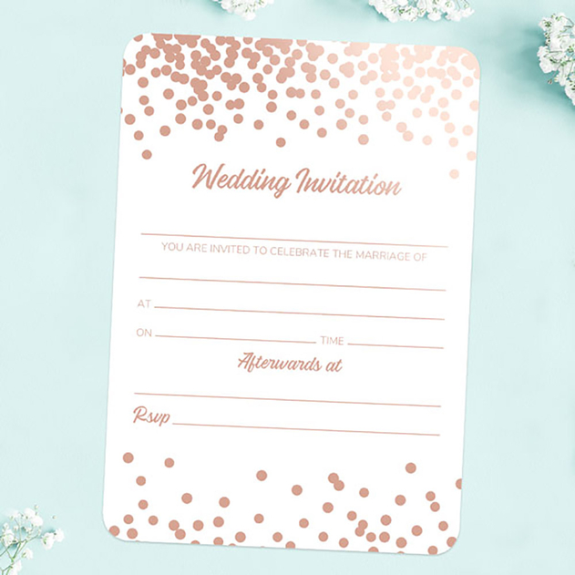 Image of Dotty About Paper Wedding Invitations Foil Confetti Dots (Pack of 10)