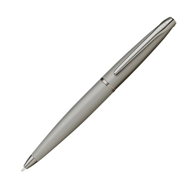 Cross ATX Titanium Grey PVD Ballpoint Pen With Polished Titanium Grey PVD Appointments