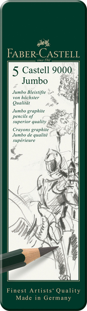 Faber-Castell Castell 9000 Jumbo Graphite Pencil (Pack of 5)