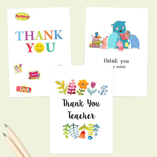 Image of Dotty About Paper Teacher Thank You Cards (Pack of 6)