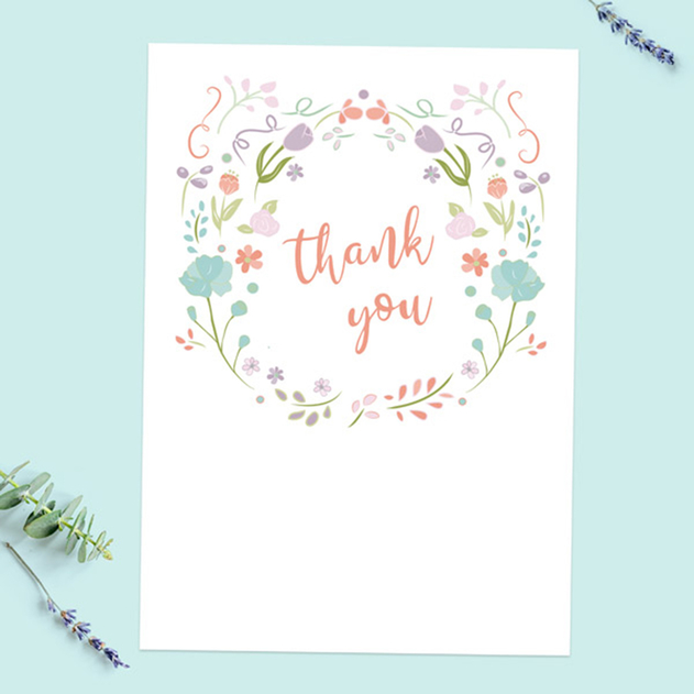 Image of Dotty About Paper Thank You Cards Summer Pastel Flowers (Pack of 10)