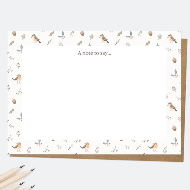 Image of Dotty About Paper Winter Robin A Note To Say Note Cards (Pack of 10)