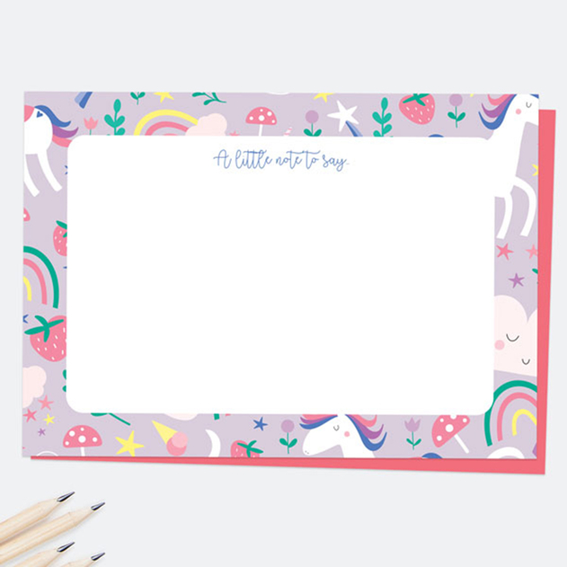 Image of Dotty About Paper Unicorn Magic A Little Note To Say (Pack of 10)