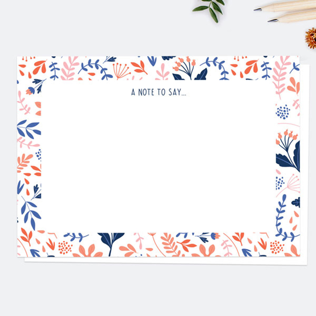 Image of Dotty About Paper Ditsy Floral A Note To Say Note Cards (Pack of 10)