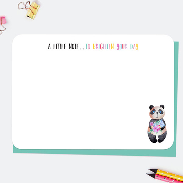 Image of Dotty About Paper Little Panda Brighten Your Day Note Cards (Pack of 10)