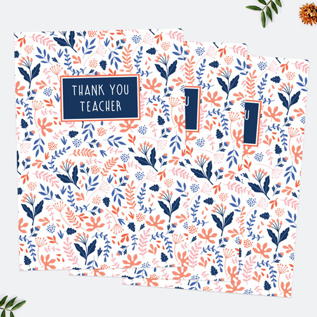 Image of Dotty About Paper Ditsy Floral Teacher Thank You Cards (Pack of 6)