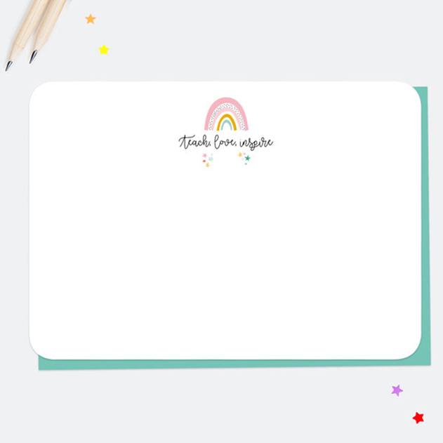Image of Dotty About Paper Chasing Rainbows Teach Love Inspire Note Cards (Pack of 10)