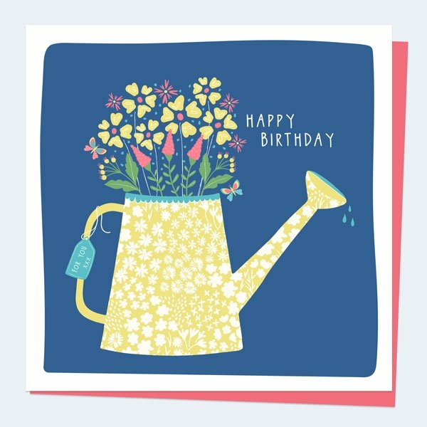 Image of Dotty About Paper Watering Can Birthday Card