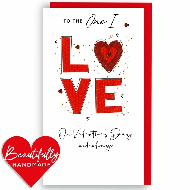 Image of Secondnature One I Love LOVE Lettering Valentine's Day Card