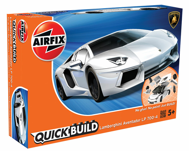 Image of Airfix QUICKBUILD Lamborghini Aventador - White