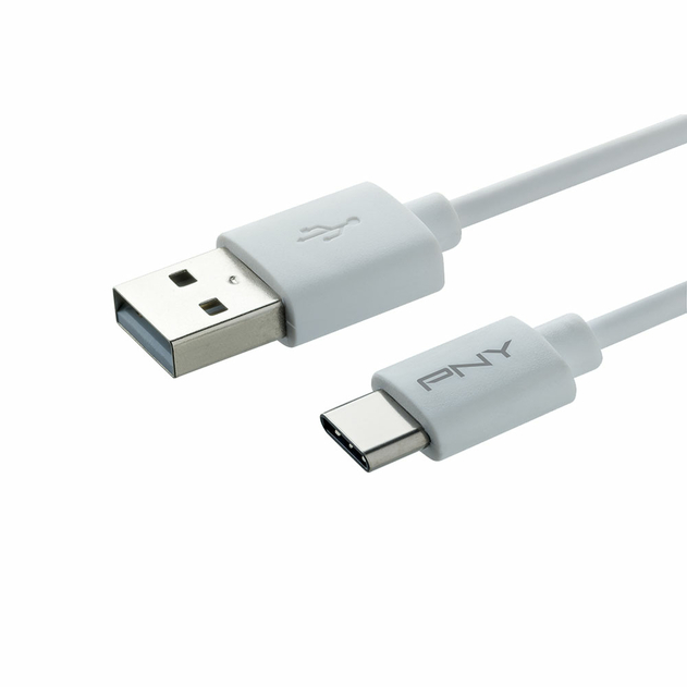Image of PNY USB-A to USB-C Cable 1m - White
