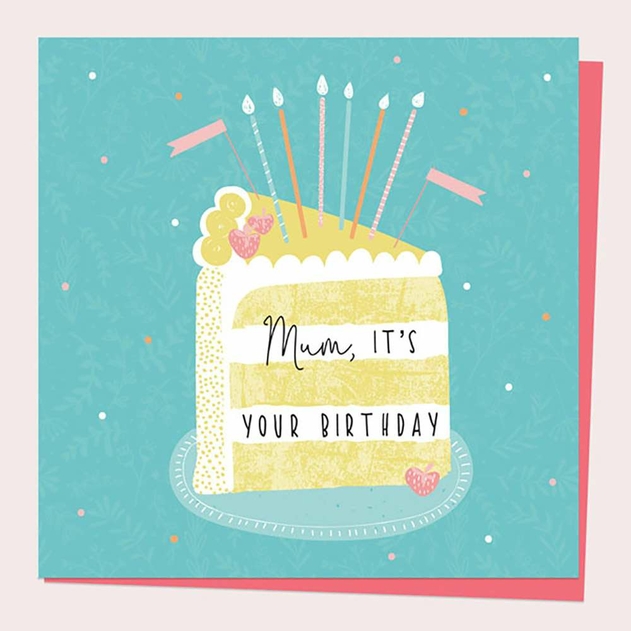 Image of Dotty About Paper Cake Slice Mum Birthday Card