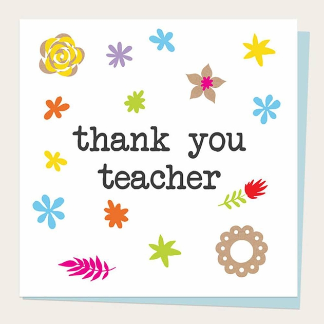 Image of Dotty About Paper Flowers Thank You Teacher Card