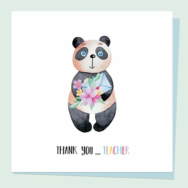 Image of Dotty About Paper Panda Thank You Teacher Card
