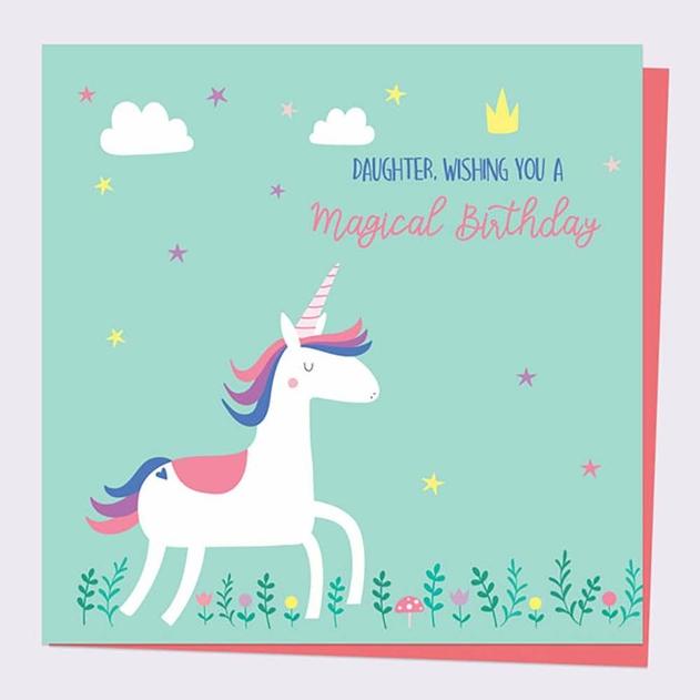 Image of Dotty About Paper Unicorn Magic Daughter Birthday Card