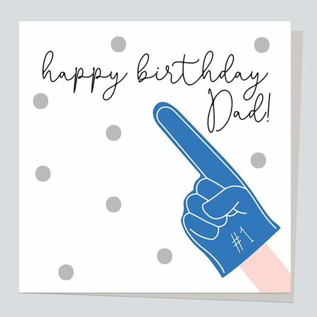 Image of Dotty About Paper Number 1 Fan Dad Birthday Card