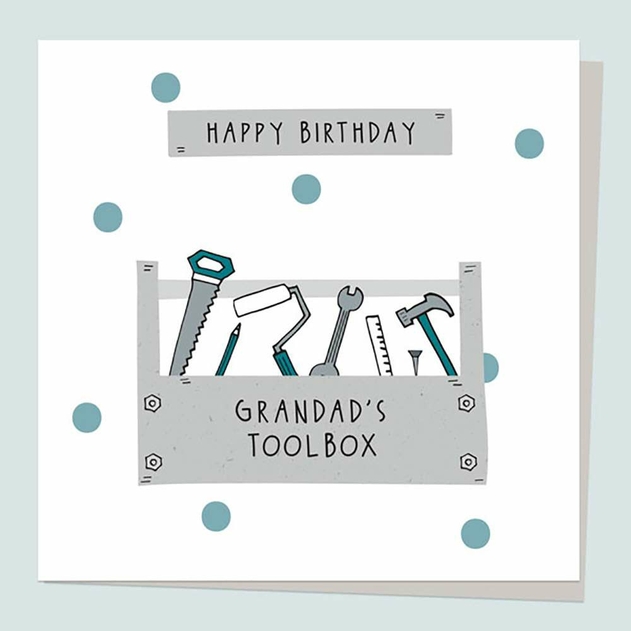 Image of Dotty About Paper Toolbox Grandad Birthday Card