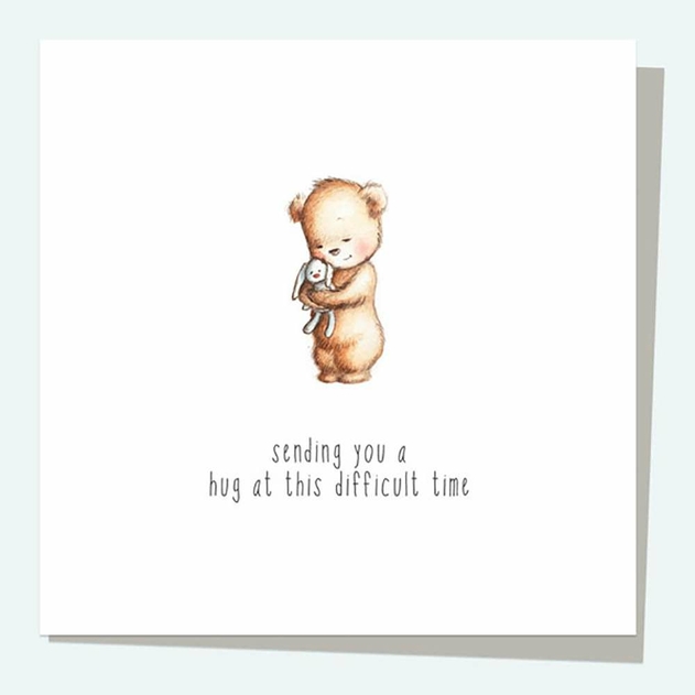 Image of Dotty About Paper Bear Hug Thinking of You Sympathy Card