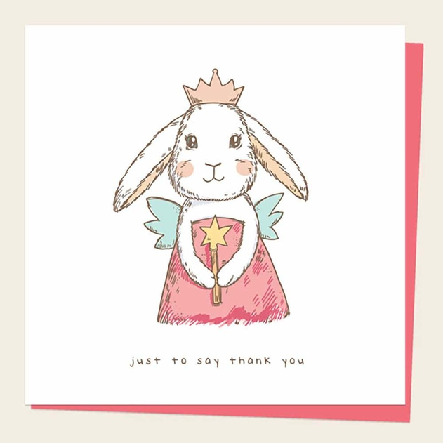 Image of Dotty About Paper Bunny Fairy Thank You Card