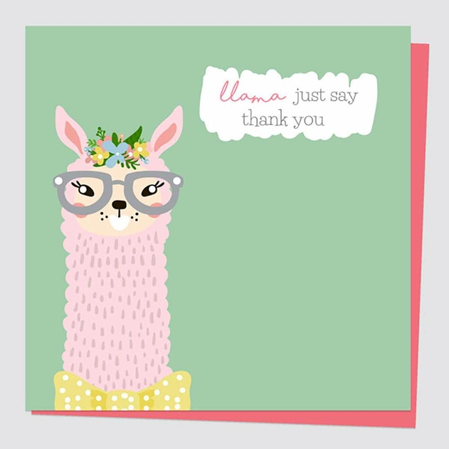 Image of Dotty About Paper Llama Just Say Thank You Card