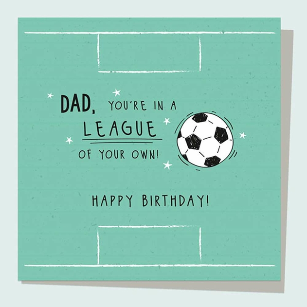 Image of Dotty About Paper Football League Dad Birthday Card