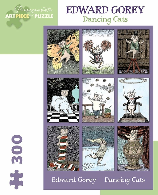 Image of Pomegranate Edward Gorey Dancing Cats 300 Piece Jigsaw Puzzle
