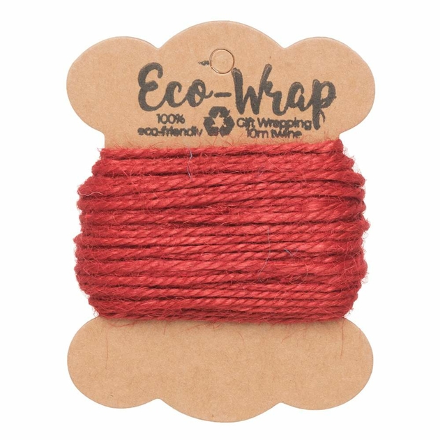 Image of Eco-Wrap Red Jute Twine 10m