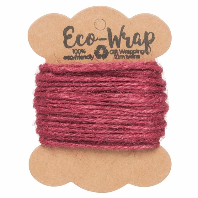 Image of Eco-Wrap Deep Red Jute Twine 10m