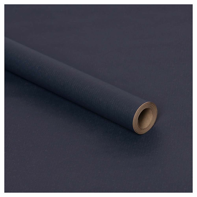 Image of WHSmith Navy Wrapping Paper 4m