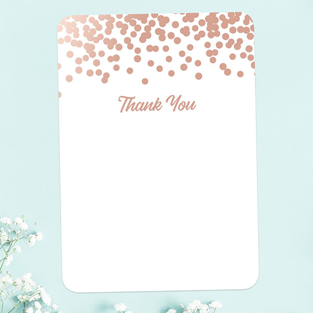 Image of Dotty About Paper Wedding Thank You Cards Foil Confetti Dots (Pack of 10)