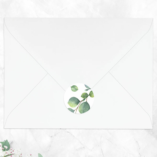 Image of Dotty About Paper Wedding Envelope Seals Eucalyptus (Pack of 48)