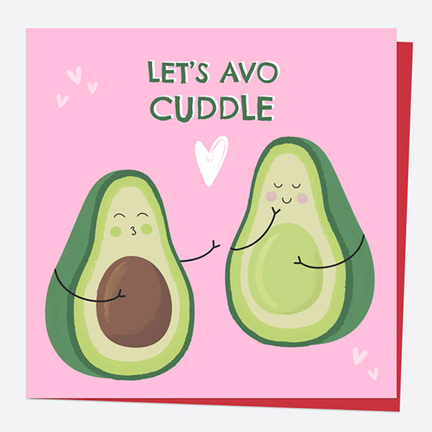 Image of Dotty About Paper Valentine's Day Card Avocado Let's AvoCuddle