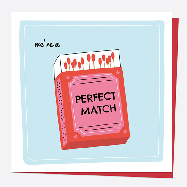 Image of Dotty About Paper Valentine's Day Card Matches We're A Perfect Match