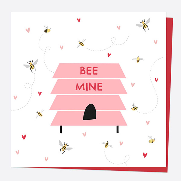 Image of Dotty About Paper Valentine's Day Card Bee Bee Mine