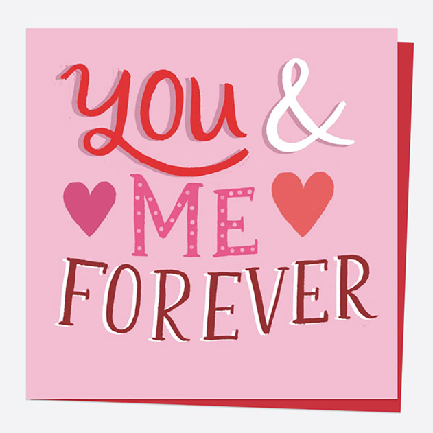 Image of Dotty About Paper Valentine's Day Card You & Me Forever Heart