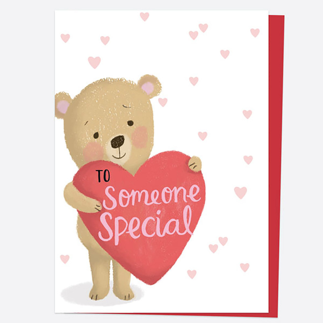 Image of Dotty About Paper Valentine's Day Card Bear & Heart Someone Special