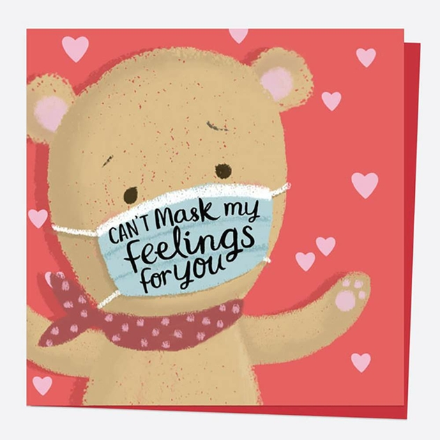Image of Dotty About Paper Valentine's Day Card Bear Can't Mask My Feelings