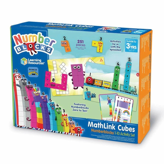 Image of Learning Resources Mathlink Cubes Numberblocks 1-10 Activity Set