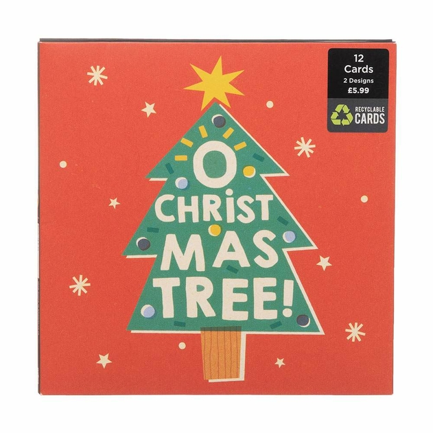 Image of WHSmith Recyclable Warmest Wishes Christmas Cards (Pack of 12)