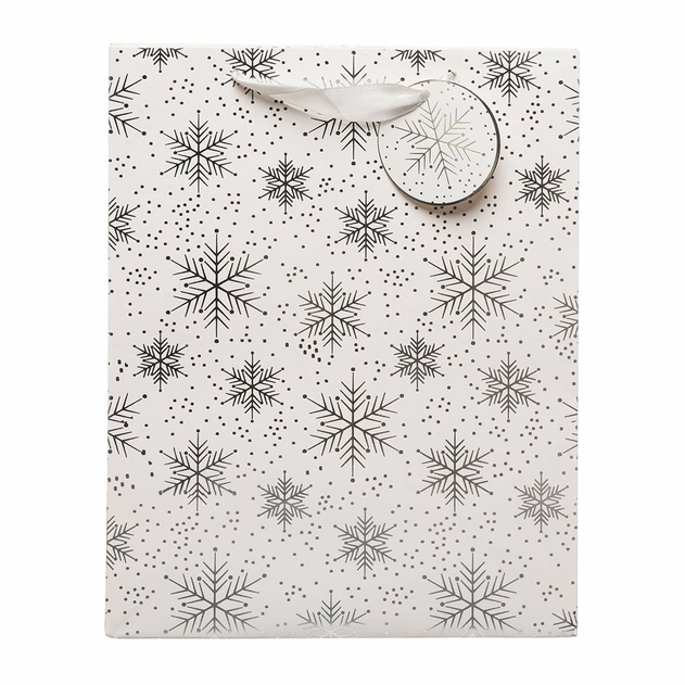 Image of WHSmith Large Biodegradeable Glitter Art Deco Style Christmas Gift Bag