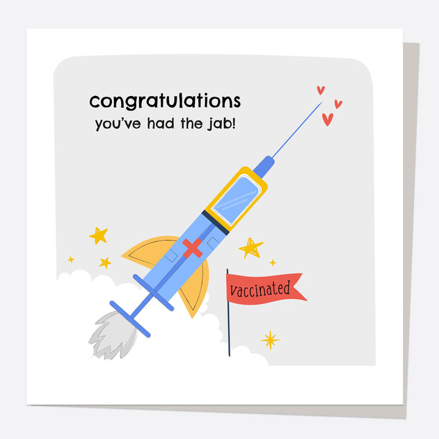 Image of Dotty About Paper Congratulations On Having The Jab Card