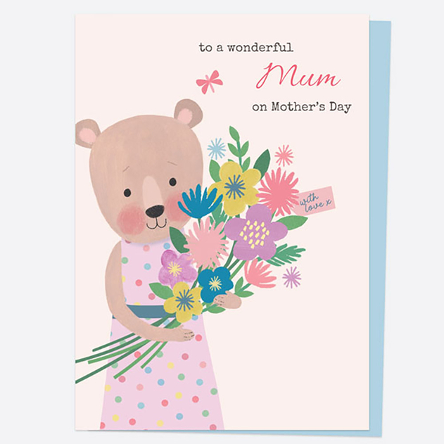 Image of Dotty About Paper Dotty Bear Bouquet Mum Mother's Day Card