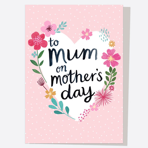 Image of Dotty About Paper Heart & Flowers Mum Mother's Day Card