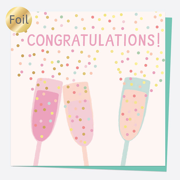 Image of Dotty About Paper Sweet Spot Champagne Congratulations Card
